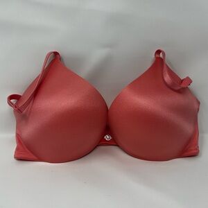 Light Pink Push Bra Everyday Padded Underwire Plunge Rosy Summer Floral Vacation